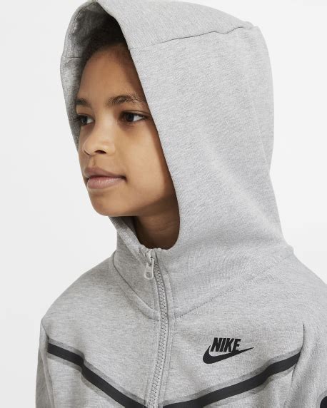 nike fleece tech grijs kids|nike tech fleece older kids.